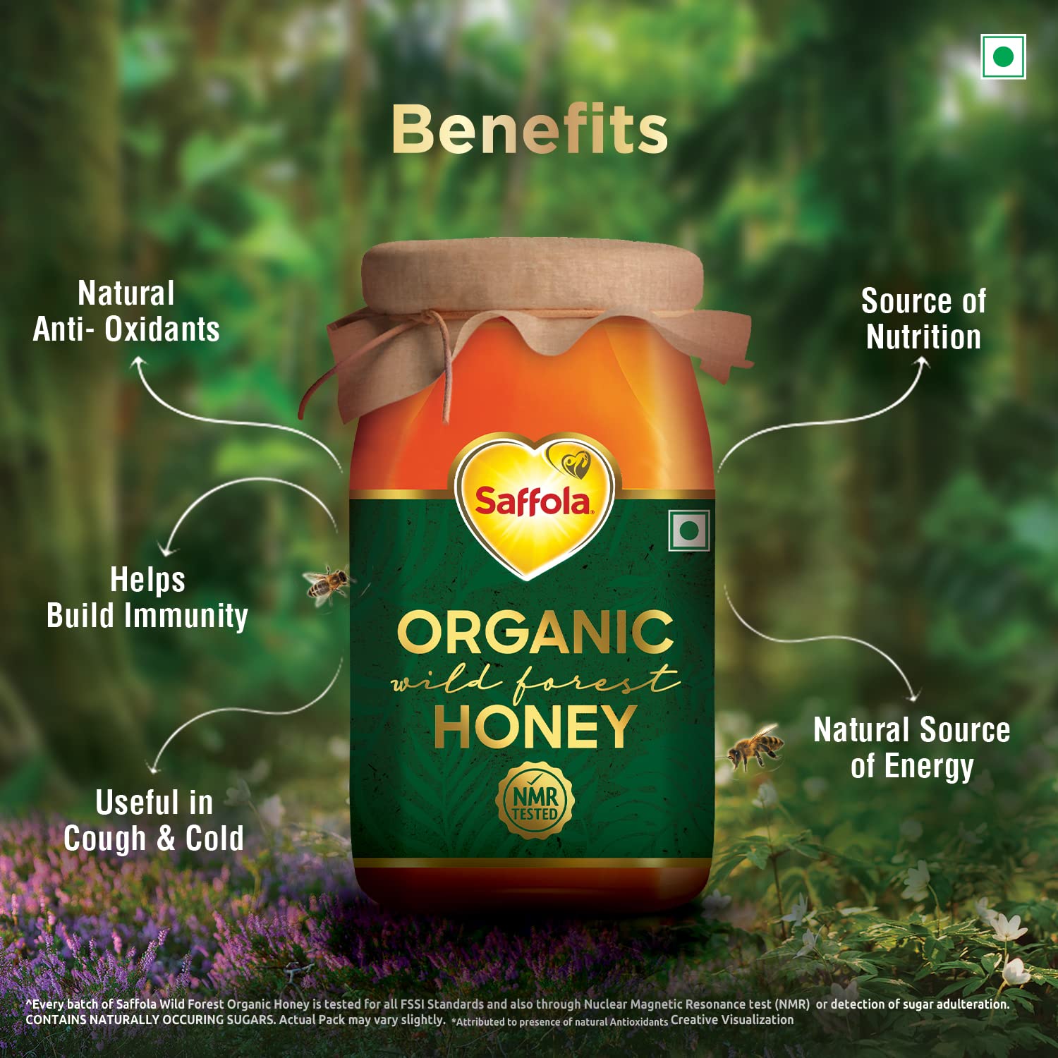 SAFFOLA WILD FOREST ORGANIC HONEY