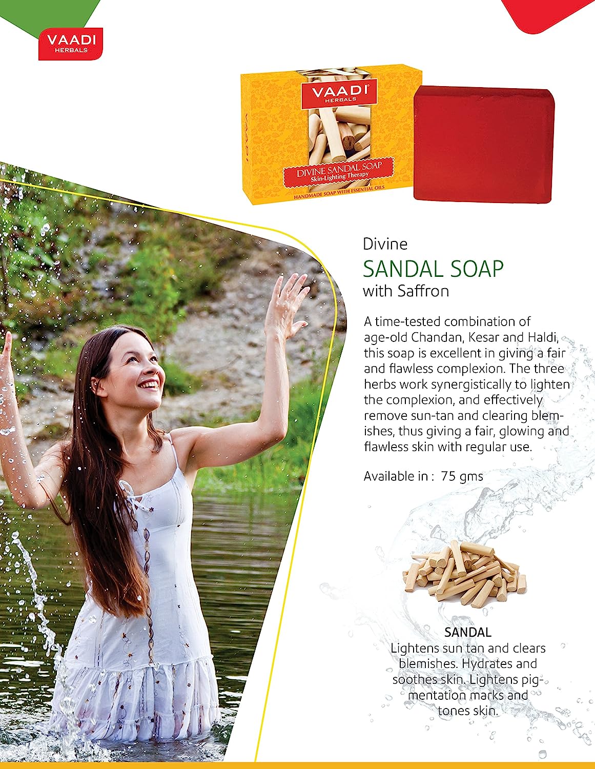 VAADI HERBALS DIVINE SANDAL SOAP 